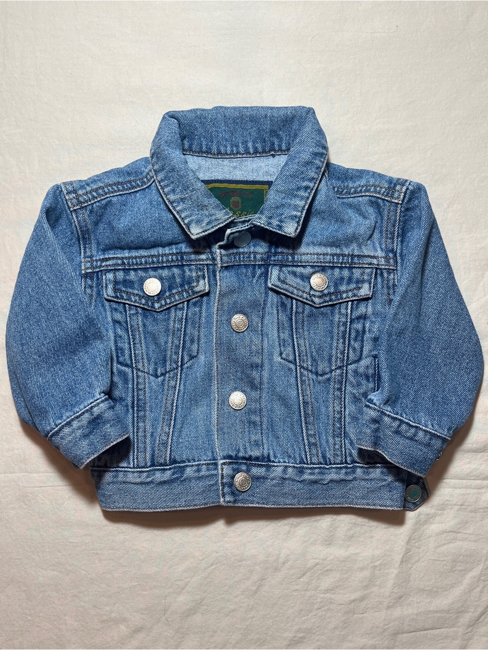 Baby Gap 1990s Classic Denim Vintage Trucker Jacket S/M 3-12M